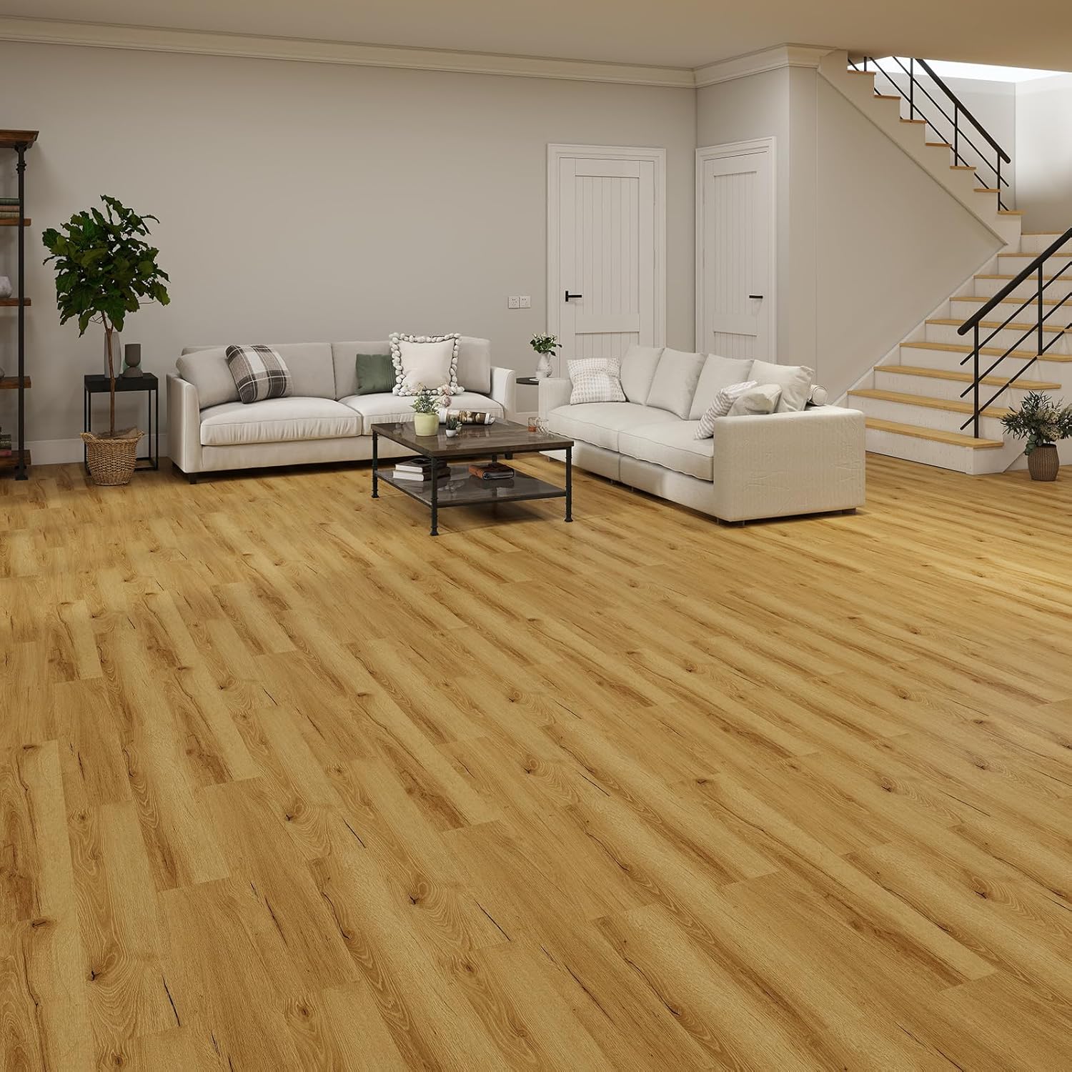 36-Pack 54 Sq.Ft Mysflosy Peel & Stick Floor Tile, 36-Pack 54 Sq.Ft Waterproof Vinyl Flooring Self-Adhesive, Wood-Look Vinyl Planks for DIY Installation